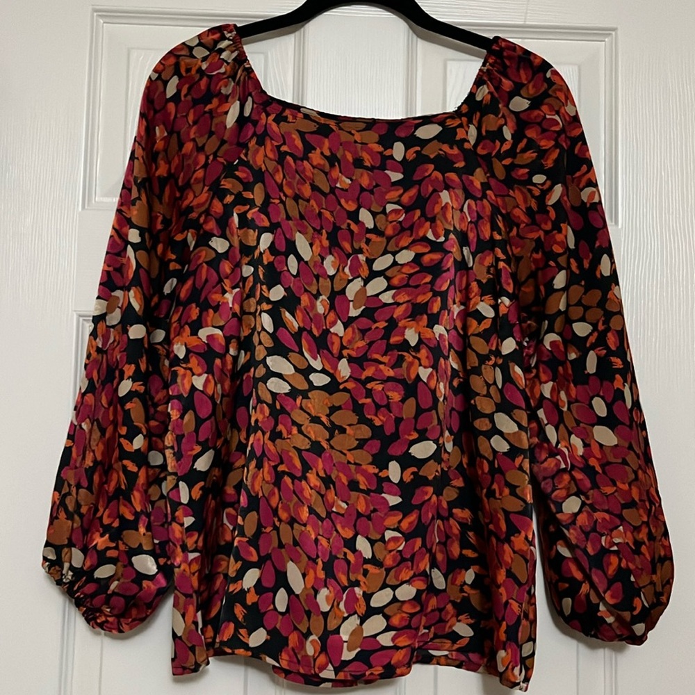 LIVERPOOL silky blouse in fall colors
